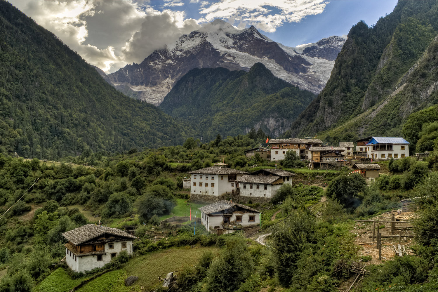 Mugu District, Nepal, with the majestic backdrop of the Himalayas and the nearby town where the real mad honey is.